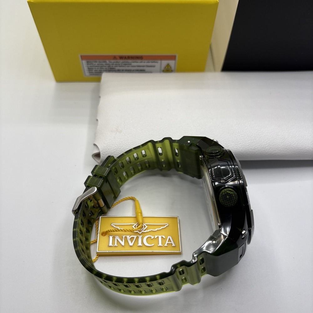 Invicta Racing Burnout Digital Men's Watch - 52mm, Transparent, Dark Green 49049 - Picture 5 of 7